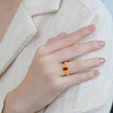 1.20 Ct Oval Cut Vintage Lab Ruby Halo Engagement Ring