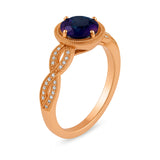 1.15 Ct Round Cut Alexandrite Milgrain Engagement Ring