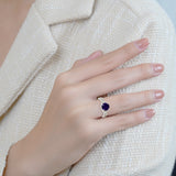 1.25 Ct Round Cut Blue Sapphire Vintage Engagement Ring