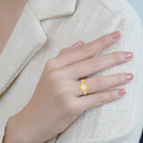 Vintage 1.05 Ct Round Cut Lab Created Opal Filigree Engagement Ring