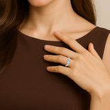 Certified 1.20 Ct Round Lab Diamond Three Stone Engagement Ring