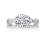 2.5 Ct  Round Lab Diamond Twist Infinity Bridal Set