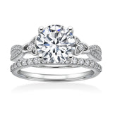 2.5 Ct  Round Lab Diamond Twist Infinity Bridal Set