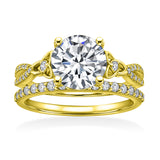 2.5 Ct  Round Lab Diamond Twist Infinity Bridal Set