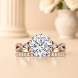2.5 Ct  Round Lab Diamond Twist Infinity Bridal Set