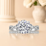 2.5 Ct  Round Lab Diamond Twist Infinity Bridal Set