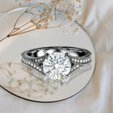 Certified 1.10 Ct Round Lab Diamond  Vintage Engagement Ring