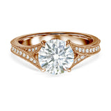 Certified 1.10 Ct Round Lab Diamond  Vintage Engagement Ring