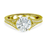 Certified 1.10 Ct Round Lab Diamond  Vintage Engagement Ring