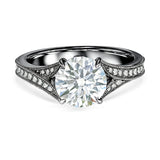 Certified 1.10 Ct Round Lab Diamond  Vintage Engagement Ring