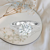 Certified 1.10 Ct Round Lab Diamond  Vintage Engagement Ring