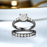 1.20 Ct Round Moissanite Classic Bridal Set