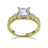 1.15 Ct Princess Moissanite Vintage-Inspired Engagement Ring