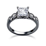 1.15 Ct Princess Moissanite Vintage-Inspired Engagement Ring