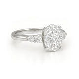 1.10 Ct Oval Moissanite Five-Stone Engagement Ring