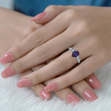 1.25 Ct Pear Lab Alexandrite Bezel Set Engagement Ring