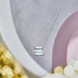 1 Carat Moissanite Bezel Set Slider Necklace