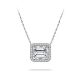 1 TCW Moissanite - Halo - Slider Necklace