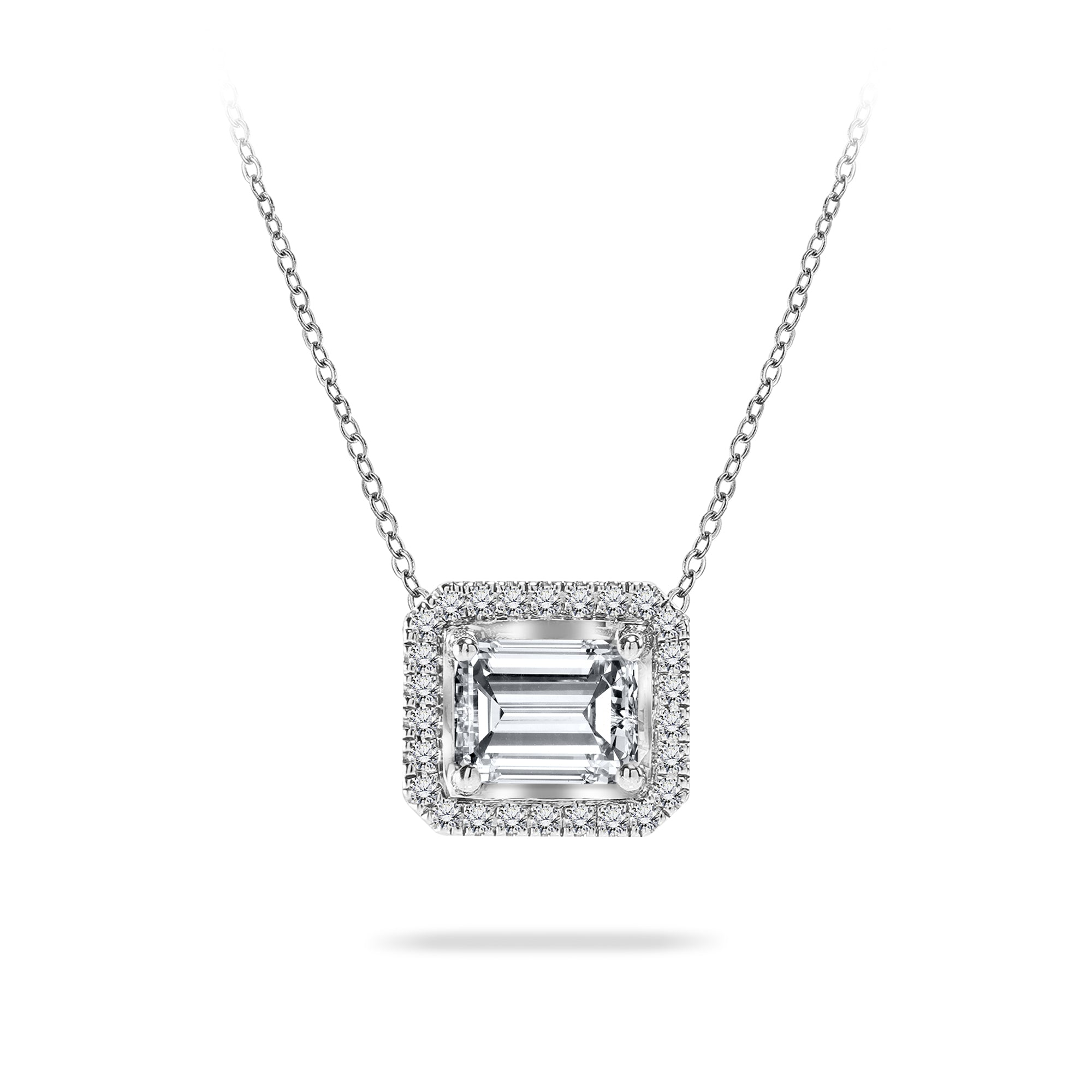 1 TCW Moissanite - Halo - Slider Necklace