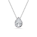 1 Carat Moissanite Bezel Set Slider Necklace