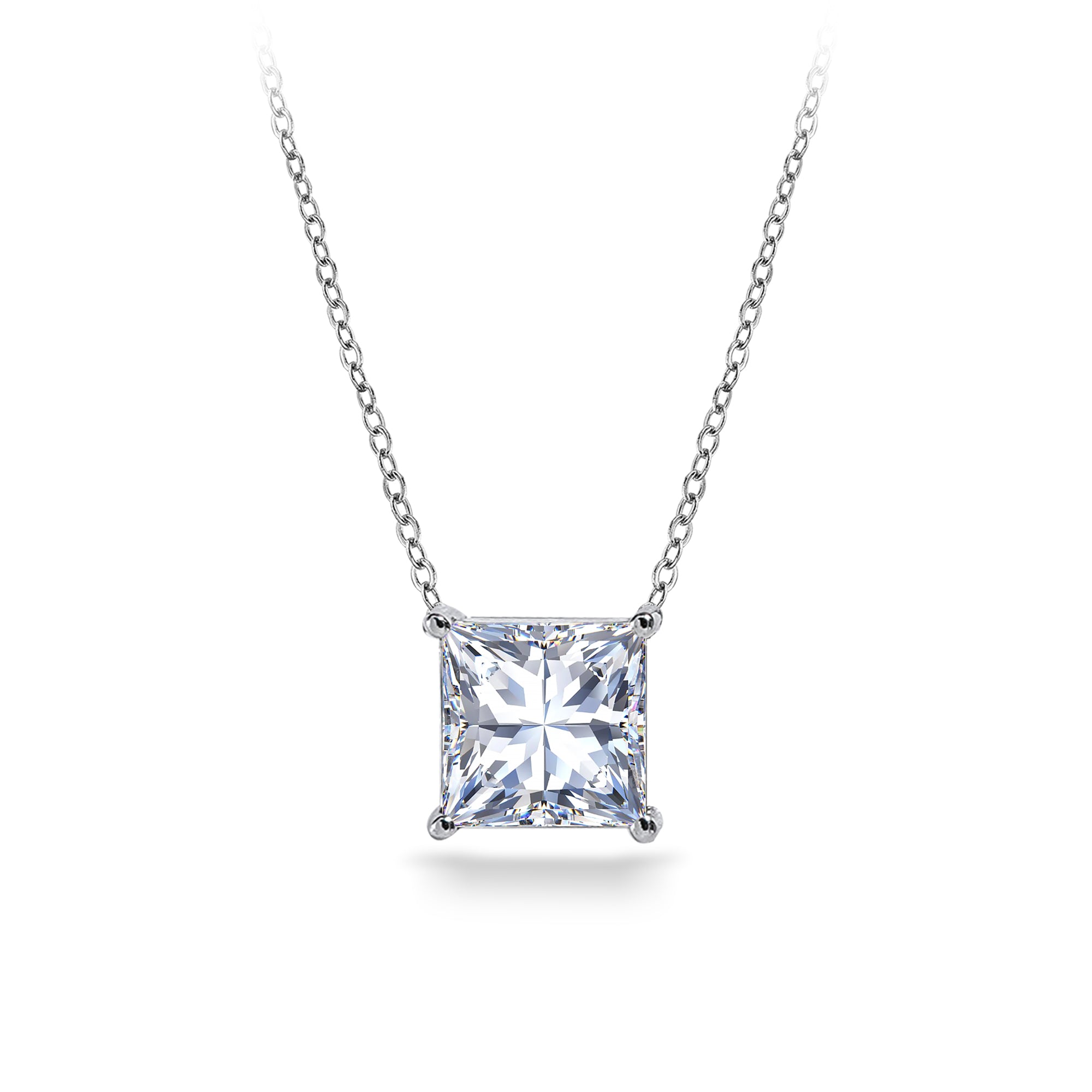 1 Carat Moissanite Prong Setting Solitaire Slide Necklace