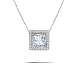 1 TCW Moissanite - Halo - Slider Necklace