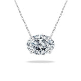 1 Carat Moissanite Prong Setting Solitaire Slide Necklace
