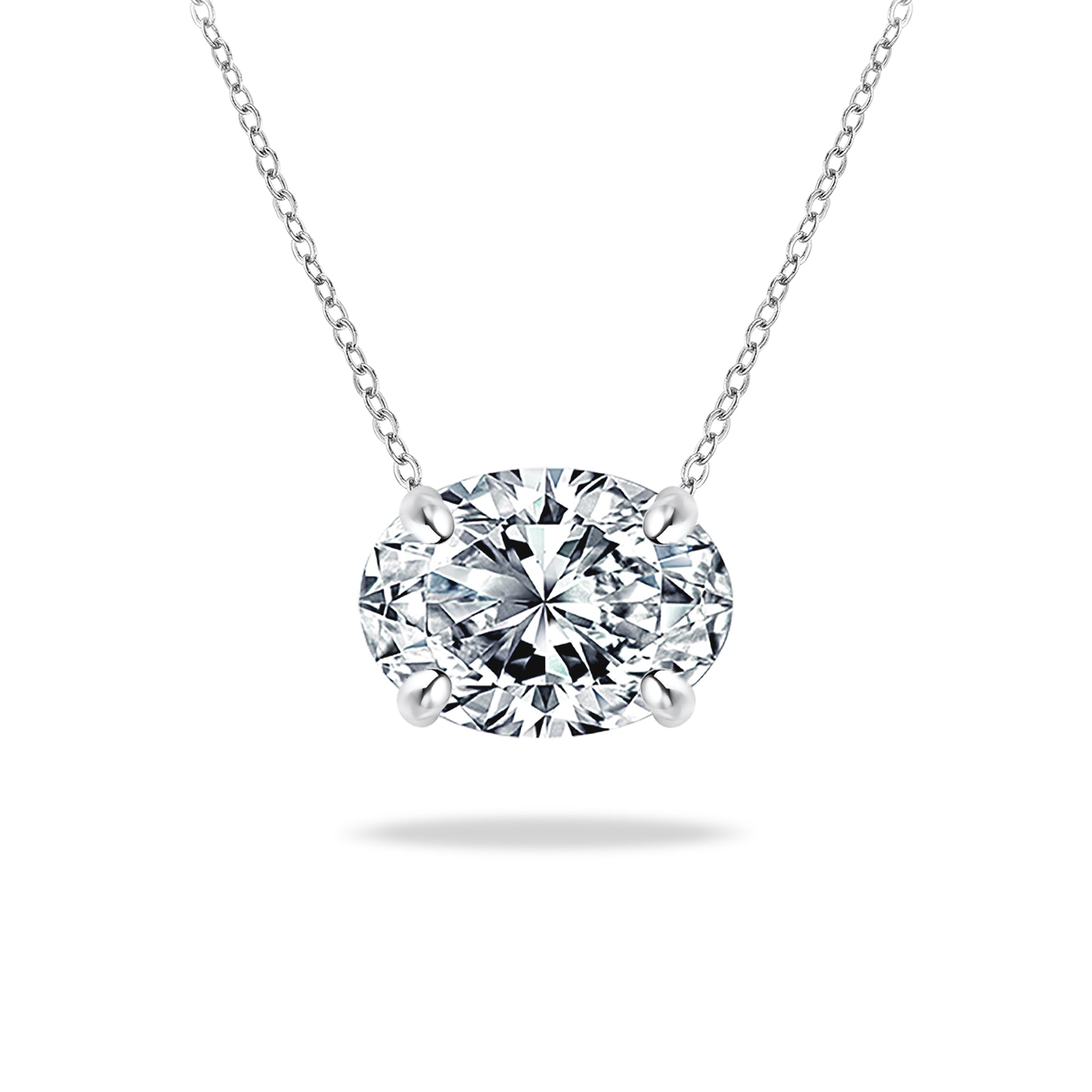 1 Carat Moissanite Prong Setting Solitaire Slide Necklace