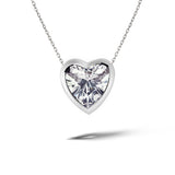 1 Carat Moissanite Bezel Set Slider Necklace