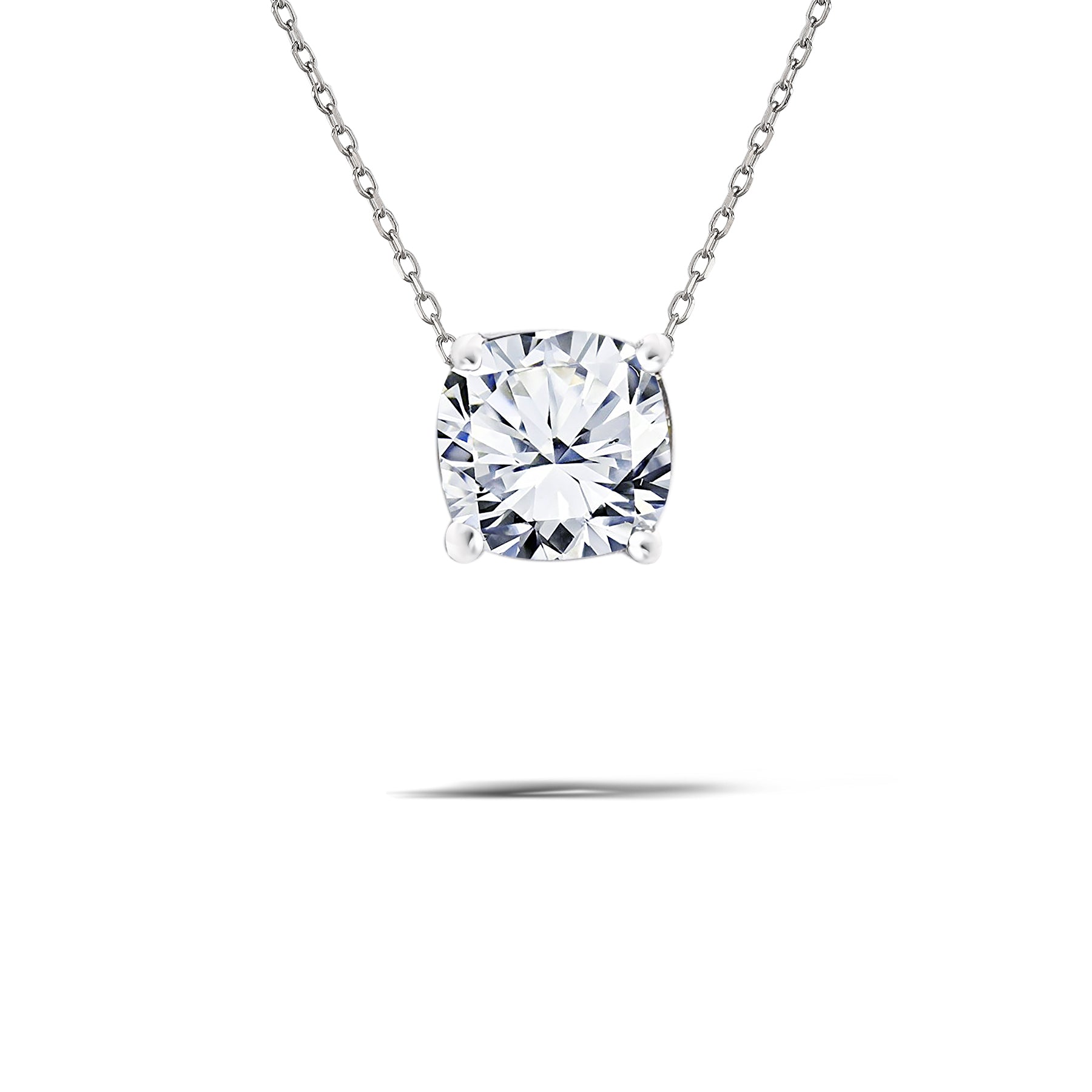 1 Carat Moissanite Prong Setting Solitaire Slide Necklace