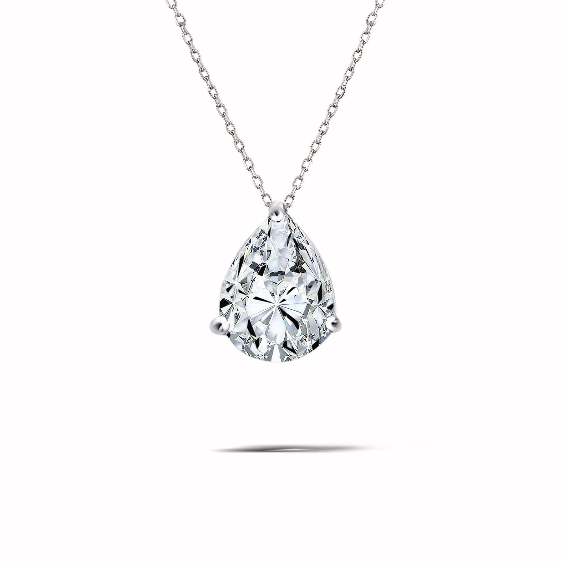 1 Carat Moissanite Prong Setting Solitaire Slide Necklace