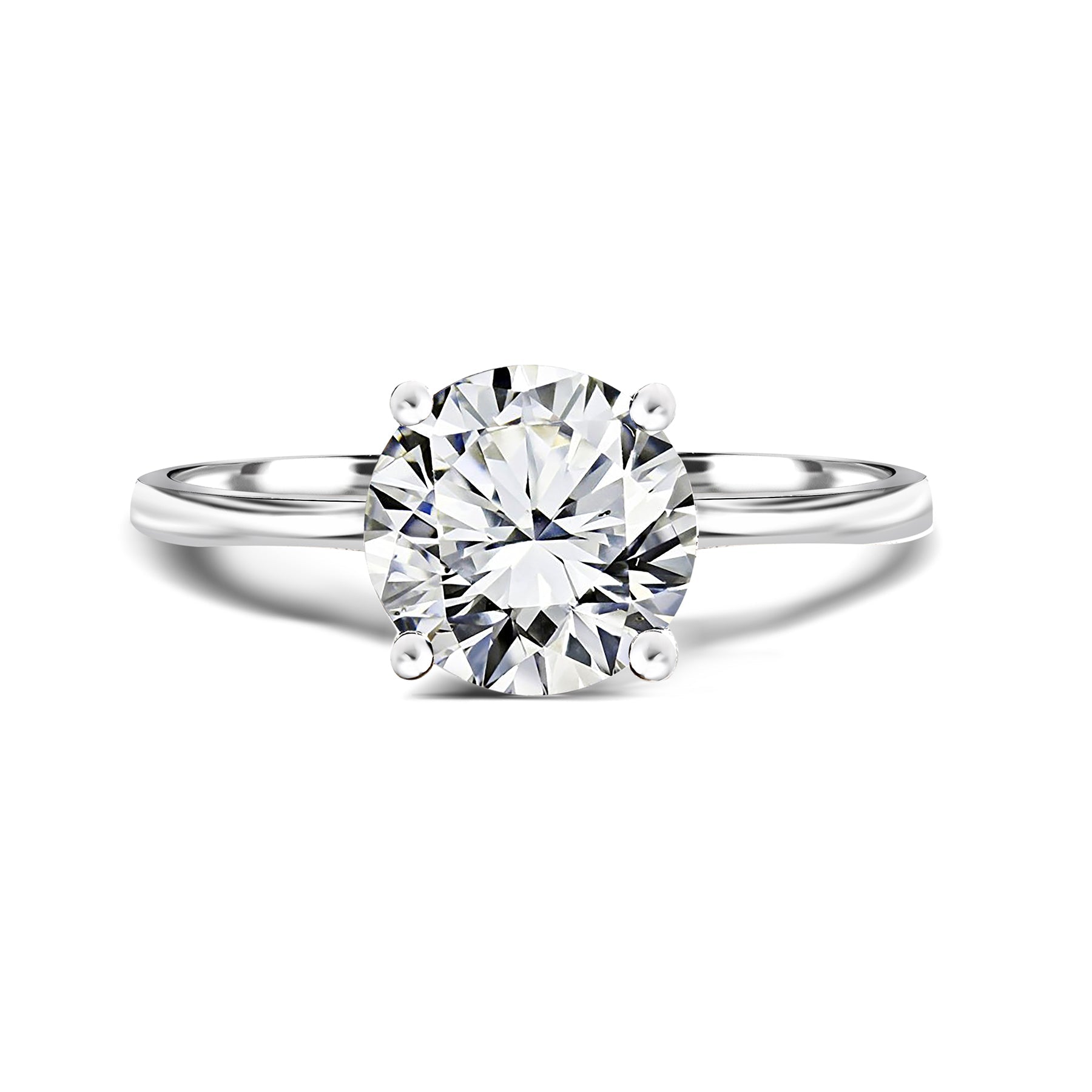 Certified 1 Carat Round Lab Diamond Bezel Engagement Ring