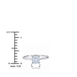 Cushion Cut Cubic Zirconia Solitaire Engagement Ring for Women, 1.25 Carat Classic 4-Prong Bridal Ring, 18K White Gold Plated Promise Anniversary Wedding Ring