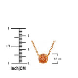 1 Carat Round Cut Champagne Cubic Zirconia Pendant Necklace - Give for Her in Yellow Gold Plating for Women