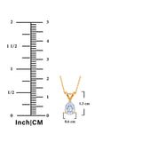 1/2 Carat Oval/Pear Shape Moissanite - Classic Pendant Necklace - 18K Gold Plating for Women