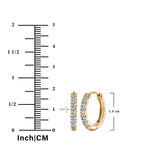Lab Diamond Six Stones Classic Hoop Earrings