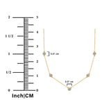 1 Carat Lab Diamond Five Stone Bezel Station Necklace
