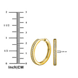 Lab Diamond Round Cut Classic Hoop Earrings