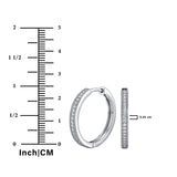 Lab Diamond Round Cut Classic Hoop Earrings