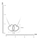 Lab Diamond Interlocking Heart Shape Necklace
