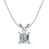 Beautiful Gift Set of 3 Carat Princess Moissanite with Ring, Earrings & Pendant