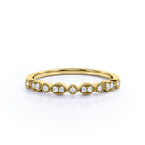 0.25 Carat April Birthstone Art-Deco Wedding Band