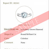 Certified 1 Carat Round Lab Diamond Four Prongs Solitaire Engagement Ring