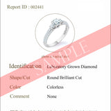 Certified 1 Ct Round Lab Diamond Classic Three Stones Engagement Ring