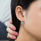 1 Carat Lab Diamond Halo Drop Earrings