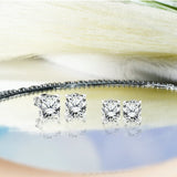 1 Carat Cushion Cut Moissanite Solitaire Stud Earrings In 18K Rose Gold Plating Over Silver