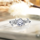 1 Ct Round Moissanite Vine Engagement Ring