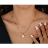 Beautiful 1 Carat Opal Solitaire Pendant Necklace