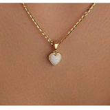 Beautiful 1 Carat Opal Solitaire Pendant Necklace