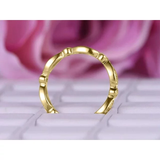 Antique art deco .50 carat Round cut Diamond Wedding Ring Band eternity ring in Rose Gold